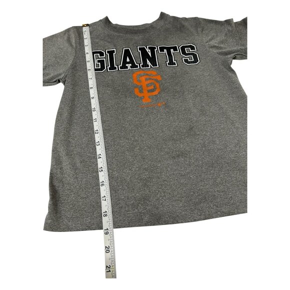 San Francisco Giants Boys Size S 6/7 T-Shirt Gray Short Sleeve Athletic Baseball - Picture 10 of 12
